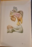 Jules Perahim, L Alphabet &ndash; Aleph / Pe &ndash; litografie originala