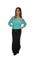 Bluza eleganta office ,model deosebit ,nuanta turcoaz foto