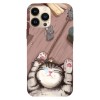 Husa compatibila cu Apple iPhone 13 Pro Max model Cat prisoner, Silicon, TPU, Viceversa, Transparent, Carcasa