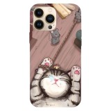 Husa compatibila cu Apple iPhone 13 Mini model Cat prisoner, Silicon, TPU, Viceversa