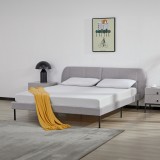 Pat tapitat Porvoo textil 160x200 cm gri [en.casa] HausGarden Leisure, [en.casa]