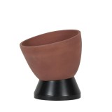 Cumpara ieftin Veioza metal negru teracota maro Mandya 25x27 cm