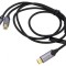 Cablu RCA x2 USB C Aurit 0,5m Negru 29AWG