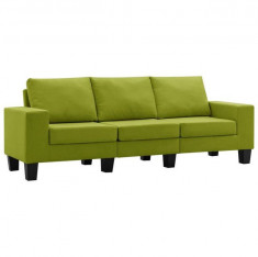 Canapea cu 3 locuri, verde, material textil foto