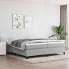 Gossi cadru de pat, gri deschis, 200x200 cm, material textil