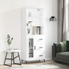 VidaXL Dulap &icirc;nalt, alb, 69,5x34x180 cm, lemn compozit