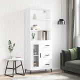 vidaXL Dulap &icirc;nalt, alb, 69,5x34x180 cm, lemn compozit