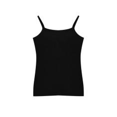 Maiou cu bretele din bumbac, pentru dama, 46100, Negru