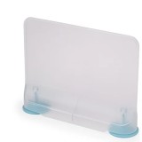 Raft organizator pentru frigider, din plastic rezistent, cu ventuze de prindere din silicon, dimensiuni 20x15x5 cm, transparent