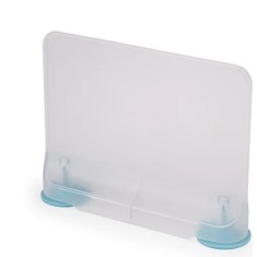 Raft organizator pentru frigider, din plastic rezistent, cu ventuze de prindere din silicon, dimensiuni 20x15x5 cm, transparent