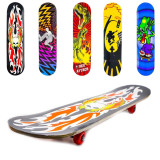 Placa skateboard din lemn, diverse modele multicolore, 80 x 19.5 cm