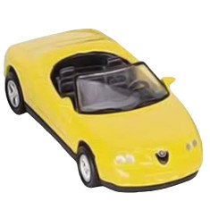 Masinuta Die Cast 7.5 Cm Scara 1:60 Alfa Romeo Galben