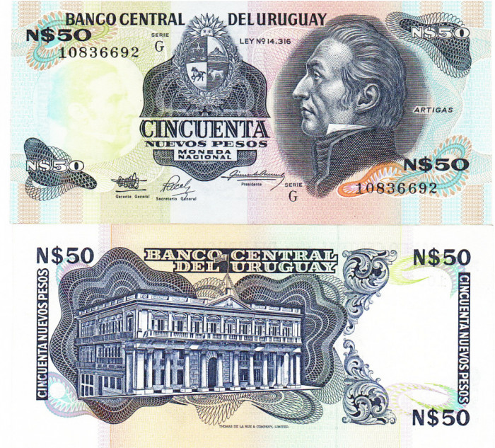 Uruguay 50 Pesos 1989 P-61a UNC