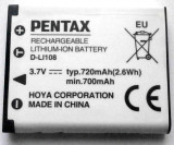 Acumulator/Baterie Originala Aparat Foto PENTAX D-LI108, Dedicat