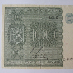 Rara! Finlanda 100 Markkaa/Mark/Marci 1945