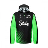 Stake Kick Sauber geacă de bărbați cu glugă Rain official Teamline Replica F1 Team 2025 - XL