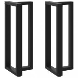 vidaXL Picioare de masă de bar &icirc;n formă de T, 2 buc., negru, 40x35x(100-101) cm, oțel