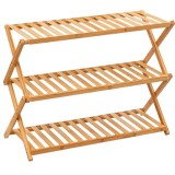 Etajera pantofi pliabila din bambus, pentru 9 perechi, 70x29x53 cm, natur Household NewTrend
