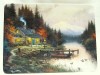 FARFURIE DECORATIVA CERAMICA DECOR THOMAS KINKADE BRADEX EDITIE LIMITATA AUTUM SERENITY 21 CM