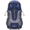 Rucsac tactic militar pentru drumetie, cu husa de ploaie, 60 litri, 25 kg, 70x40x24 cm, gri albastru
