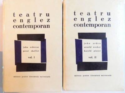 TEATRU ENGLEZ CONTEMPORAN,2 VOL-JOHN OSBORNE,PETER SHAFFER,BUC.1968 foto