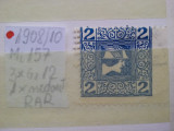 1908-1910- Austria-Mi 157-3 lat.dant.12,1 lat.ned-stamp., Nestampilat