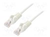 Patch cord U/UTP 5e 2m CCA PVC alb Goobay