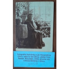 Fotografie, Alexandrina Ghica, sotia lui Ion Ghica, 1916