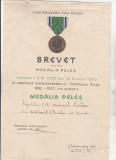 bnk md Romania - Brevet Medalia Peles - 1933