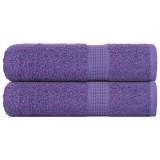 vidaXL Prosoape de duș 2 buc Violet 70x140 cm 360 g/m&sup2; 100% bumbac