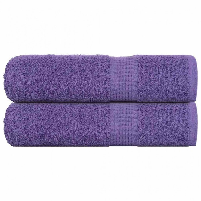 vidaXL Prosoape de duș 2 buc Violet 70x140 cm 360 g/m&sup2; 100% bumbac 136881