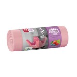 Saci menajeri, parfumati, aroma fructe, 20 bucati, 35L, manere pentru legat/transport, Venus Dsh, 490910
