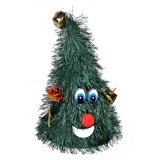 Jucărie Interactivă, Brad de Crăciun, 7x15cm, Verde, Muzical, Cadou Roșu