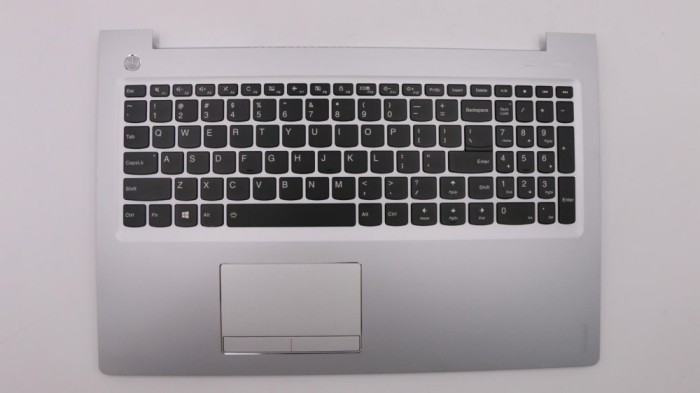 Carcasa superioara cu tastatura palmrest Laptop, Lenovo, Ideapad 510-15IKB Type 80SV, AP10T000550, iluminata, alba, layout US
