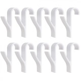 Cumpara ieftin Set 10 suporturi de prosoape si haine, pentru calorifer, plastic, 9.8 cm, alb