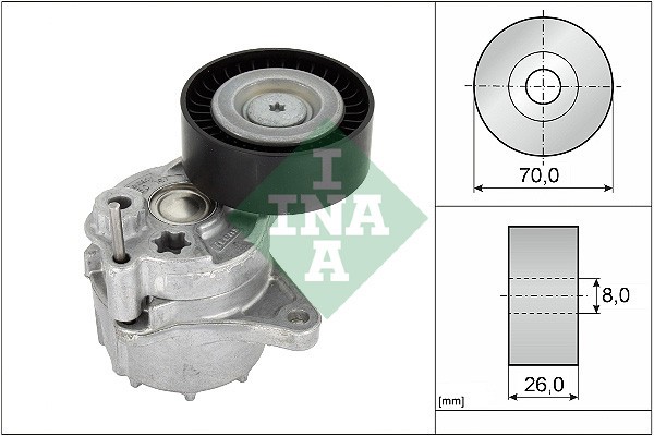 INA 534 0481 10 Intinzator curea, curea distributie