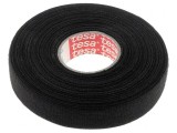Bandă textilă auto neagră 19mm x 25m 105&deg;C