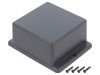 Carcasa universala TAKACHI TWF8-4-8D ABS IP40, gri inchis, 80x80.6x43.5mm, cu lame de fixare, UL94V-0