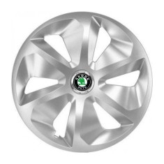 Set 4 Capace Roti Roco Gri R15, pentru Skoda