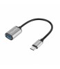 Cablu OTG Kruger&amp;Matz USB 3.0 Mama - USB Type C Tata, Aluminiu, 16.5cm, Transfer Date, Negru