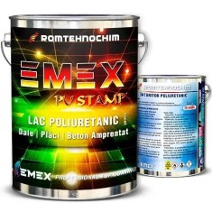Pachet Lac Poliuretanic Beton Amprentat &ldquo;Emex PU Stamp&rdquo; - Transparent - Bid. 3 Kg + Intaritor 0.90 Kg