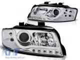 Set de faruri de tuning cu lumini LED potrivite pentru Audi A4 B6 10.2000-10.2004 sedan/combinate, stanga si dreapta Performance AutoTuning