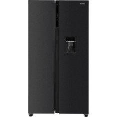 Side by side Heinner HSBS-HM592NFDXWDE++, Total No Frost, 592 l, Functie Smart, Dozator de apa, Inox, Clasa E