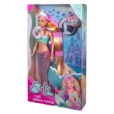 STEFFI LOVE PAPUSA STEFFI SIRENA MAGICA CURCUBEU CU COADA LUMINOASA 39CM