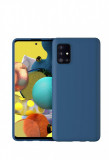 Huse silicon antisoc cu microfibra interior Samsung Galaxy A51 , Albastru, Husa