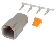 Conector DTP 4-Pin Tată Crimpat pe Cablu