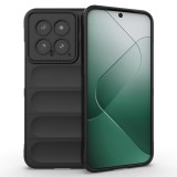 Husa pentru xiaomi 14, antisoc, margini cu striatii, design minimalist, black