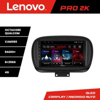 Navigatie Fiat 500 2014- Lenovo Kit-539 8 core QLED 2K 8+256 360 Android Waze USB Navigatie Internet Youtube Radio CarStore Technology foto