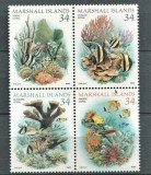 MARSHALL ISLANDS 2002 FAUNA MARINA CORALI, Nestampilat