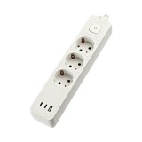 Prelungitor electric 3 prize, 2xUSB C, 1xUSB A, 1.5 m, intrerupator, Gelux